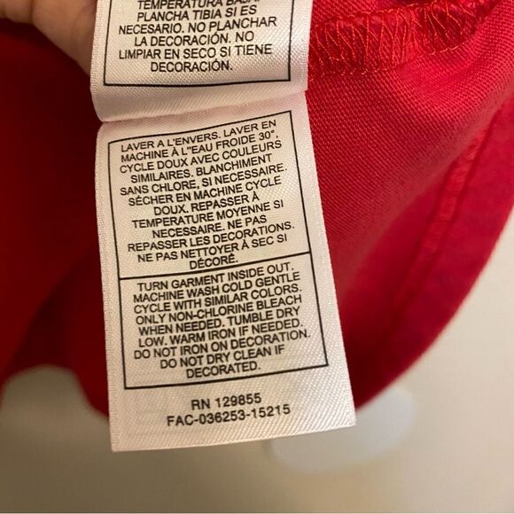 Disney Parks red Mickey and Minnie metal stud stars short sleeve plus t shirt 1X - Picture 7 of 11